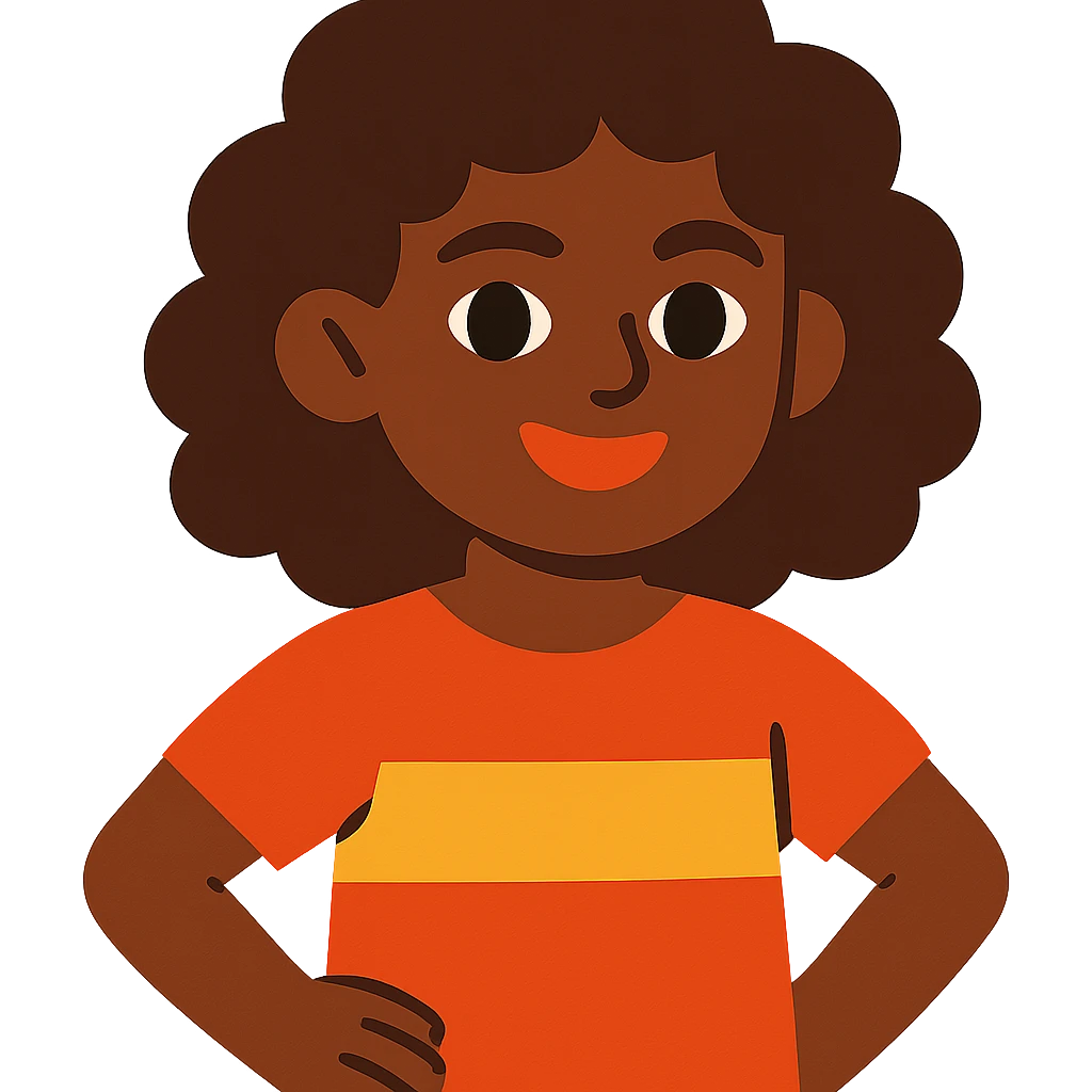 girl with curly brown hair, dark brown eyes, and brown skin emoji