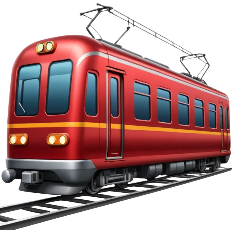 Create an red urban train emoji