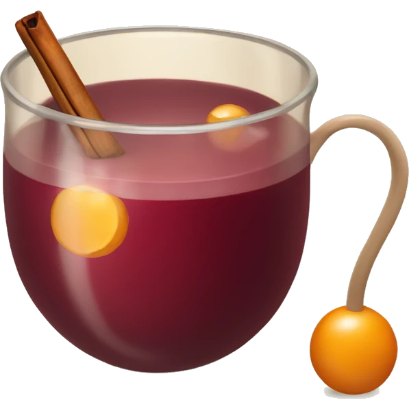 mulled wine in beige cup emoji