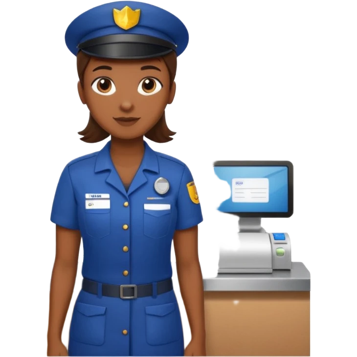 postmaster at counter in postal crew emoji