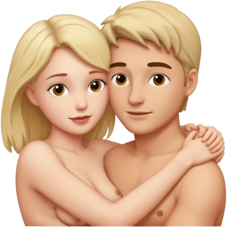 smiley d'un homme et une femme nus emoji