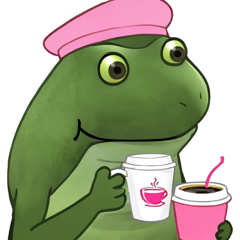 Pink coffee cup emoji