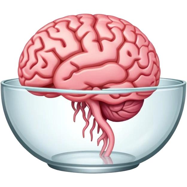 Brain in dish emoji