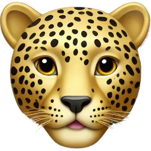 Gold leopard with floral pattern  emoji