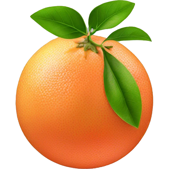 Grapefruit with leaves emoji