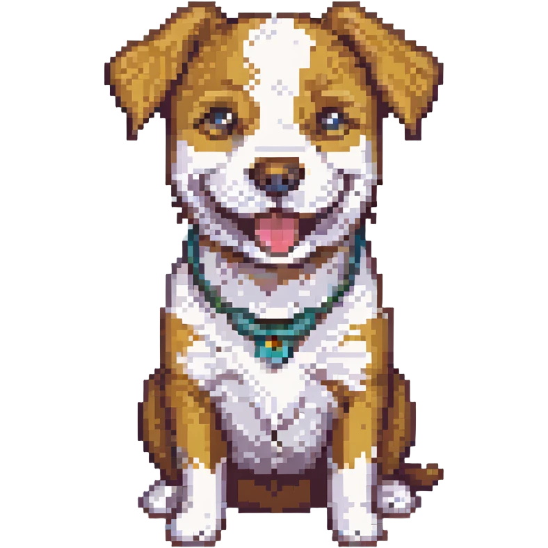 a happy dog emoji