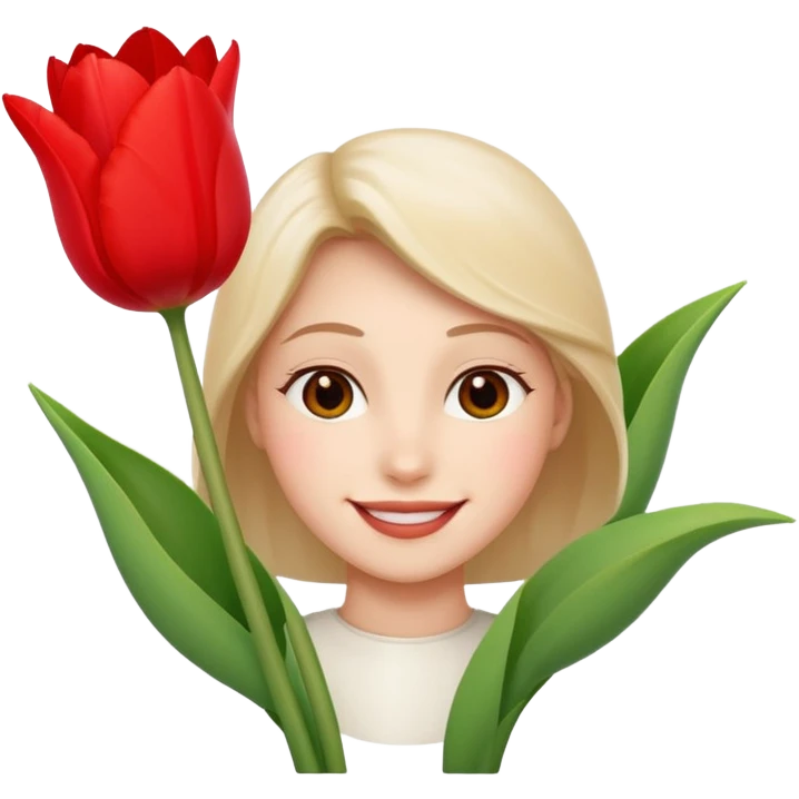 Combination of 🥰 and 🌷 emoji