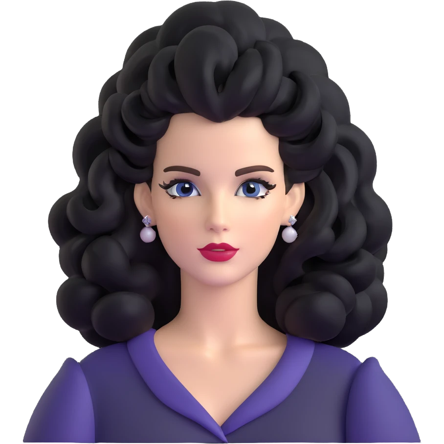 Lana Del Rey with big hair and signature style emoji
