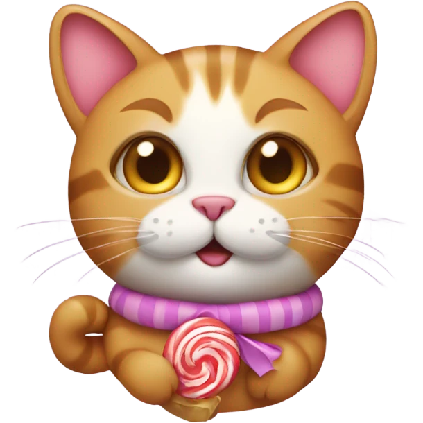Cat with candy emoji