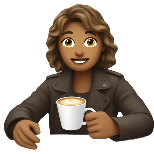 Drinking Coffee in Paris  emoji