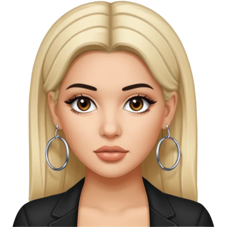 chloe kardashian with earrings emoji