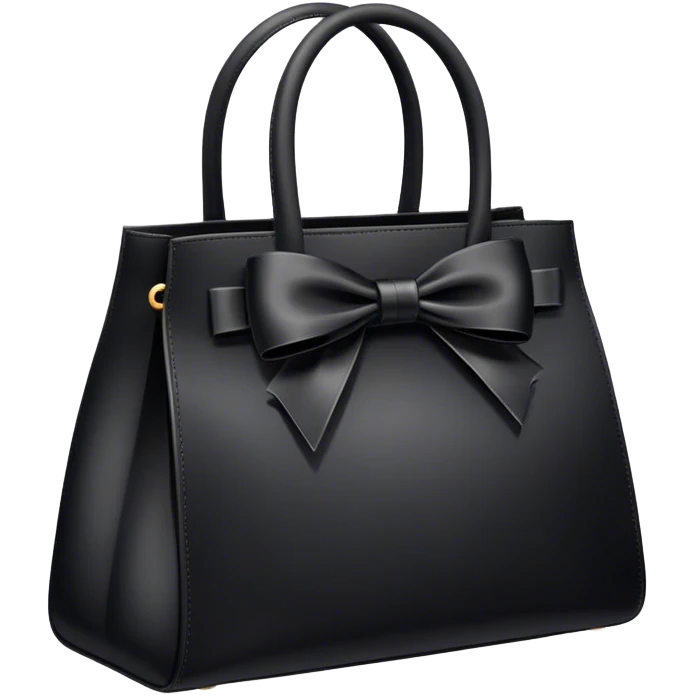 black bag with bows on the handles emoji