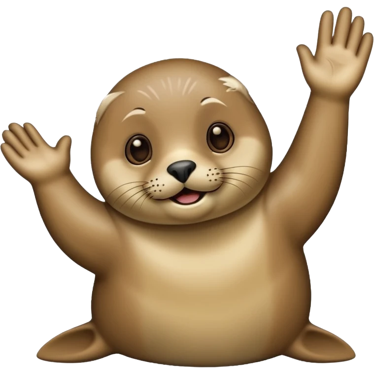 seal saying bye emoji