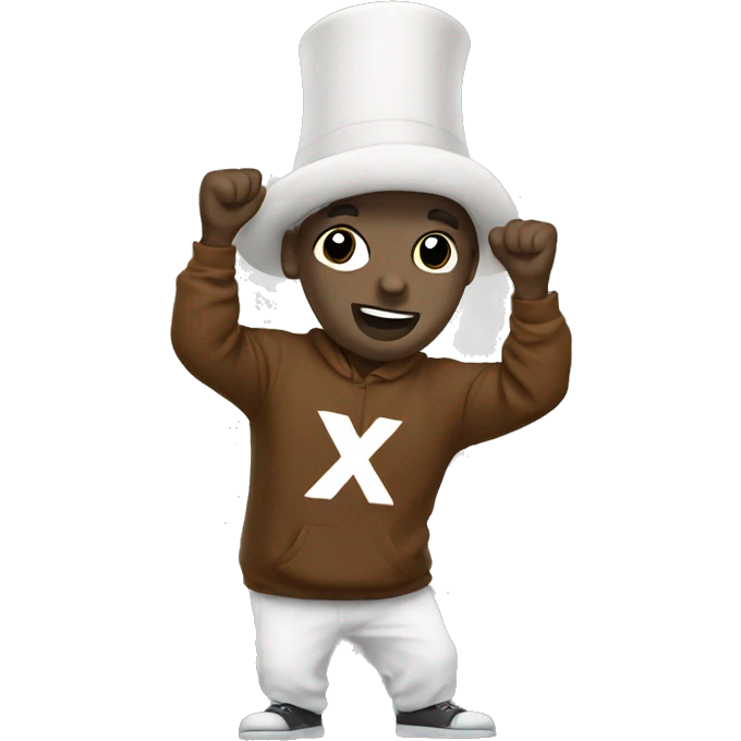 quaker mascot dabbing emoji