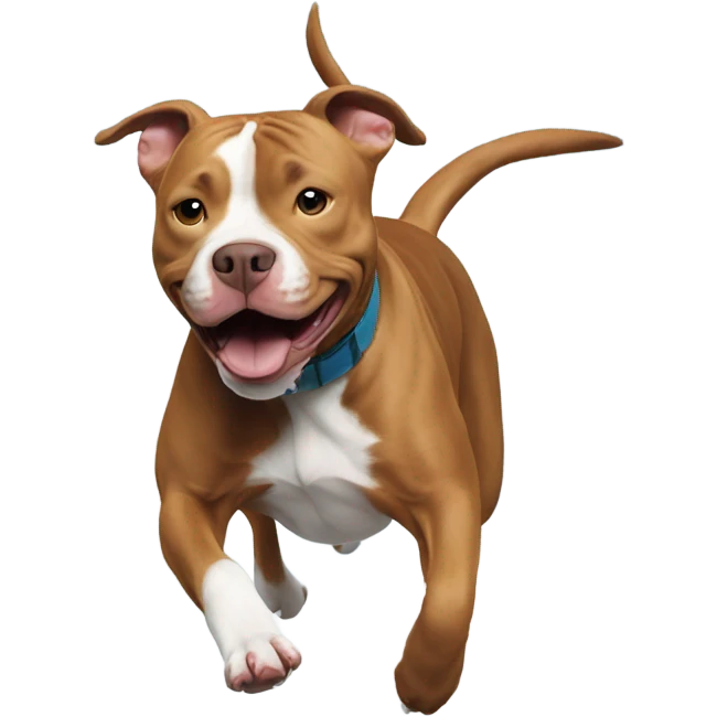 Pitbull playing in the snow emoji