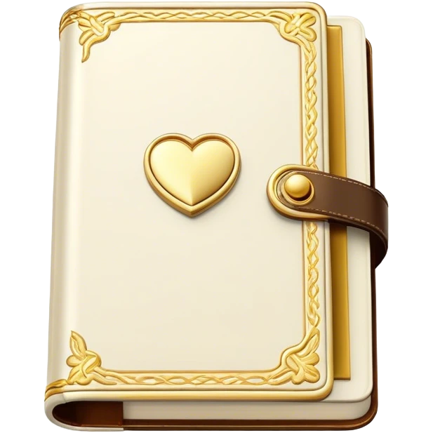 Luxury ivory diary book emoji