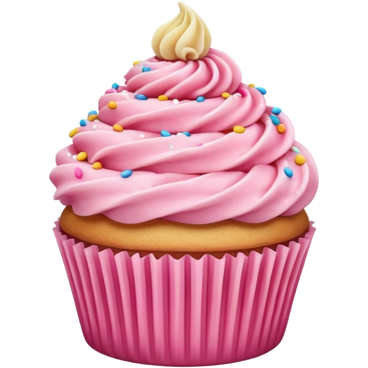 Cupcake with pink icing emoji