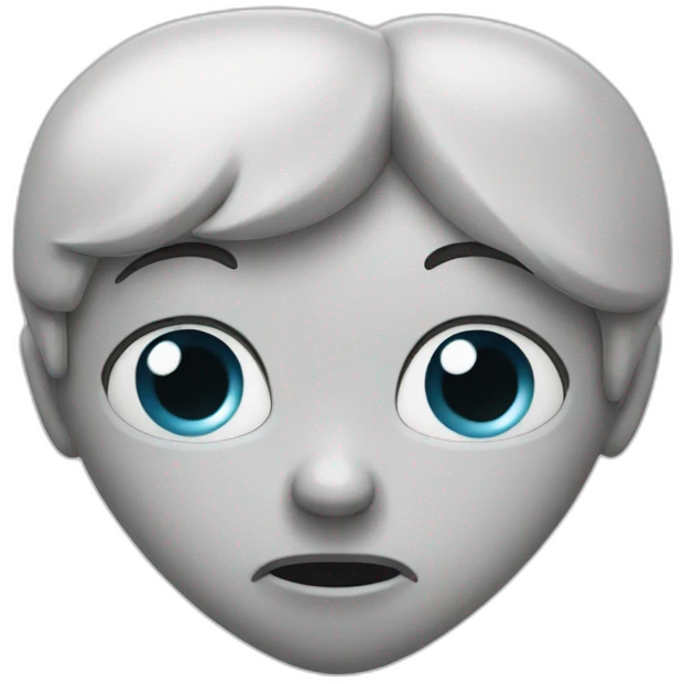 Confused white heart  emoji
