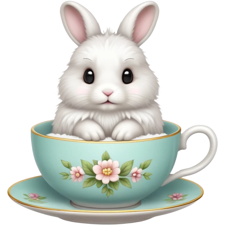bunny in teacup emoji