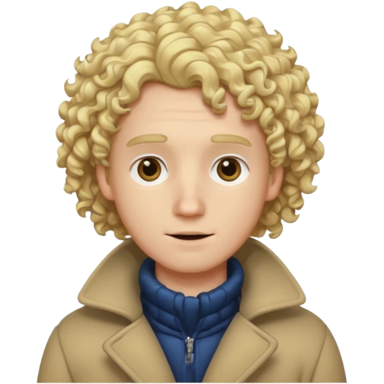 Man with Curly Hair – Blonde curls wearing winter clothes




 emoji