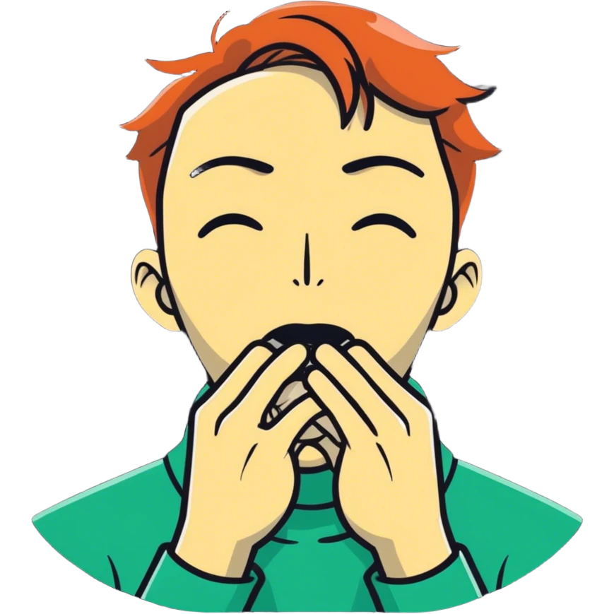 guy choking himself emoji