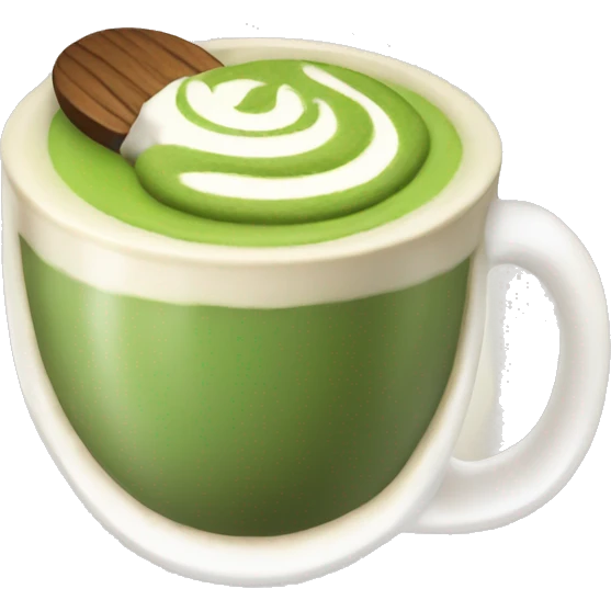 Matcha latte coconut emoji
