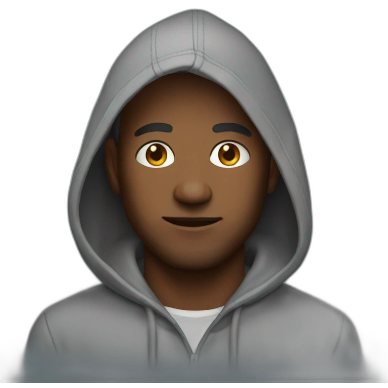 man in a hoodie emoji