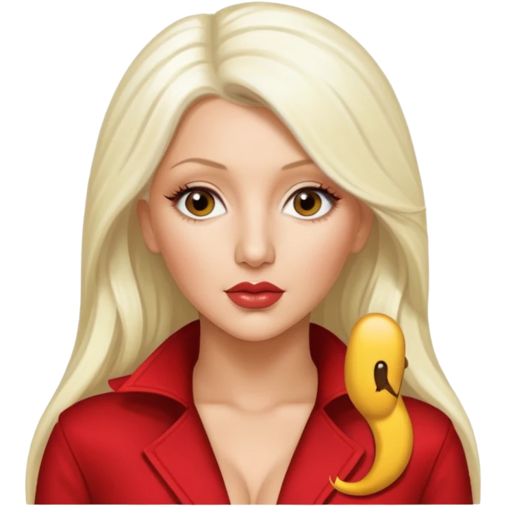 Christina Aguilera with long platinum blonde hair  emoji