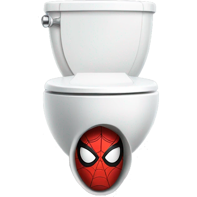 Spider-Man stuck in a toilet emoji