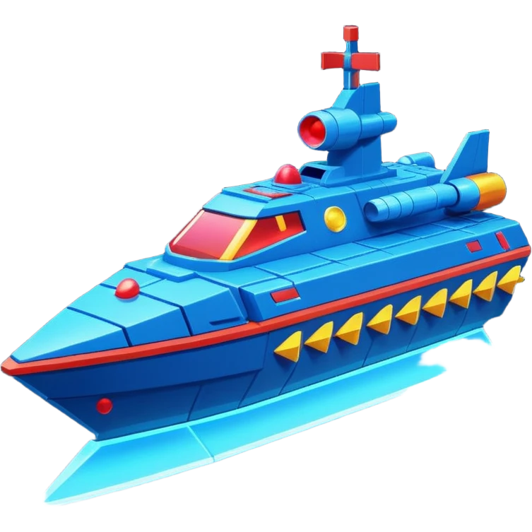 a galaga ship in a pixellated 1980s retro video game style emoji