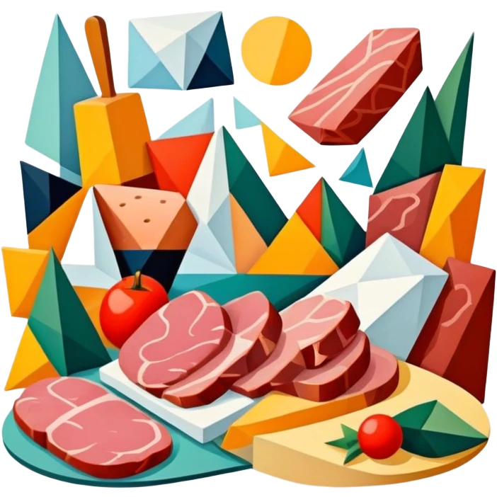 picasso abstract art SPAM MEAT Landscape  emoji