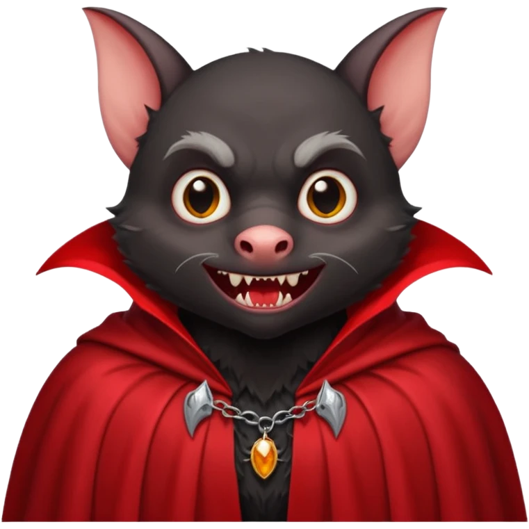 Vampire Pet, Bat in red collar cloak emoji