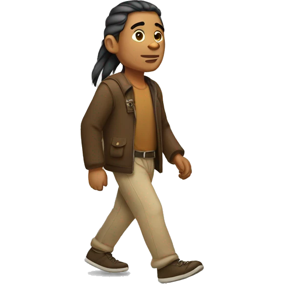 Native man walking emoji