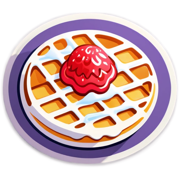 waffle with sugar  emoji