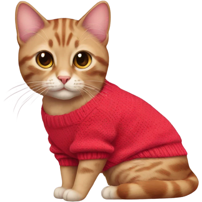 Cat wearing strawberry jumper  emoji