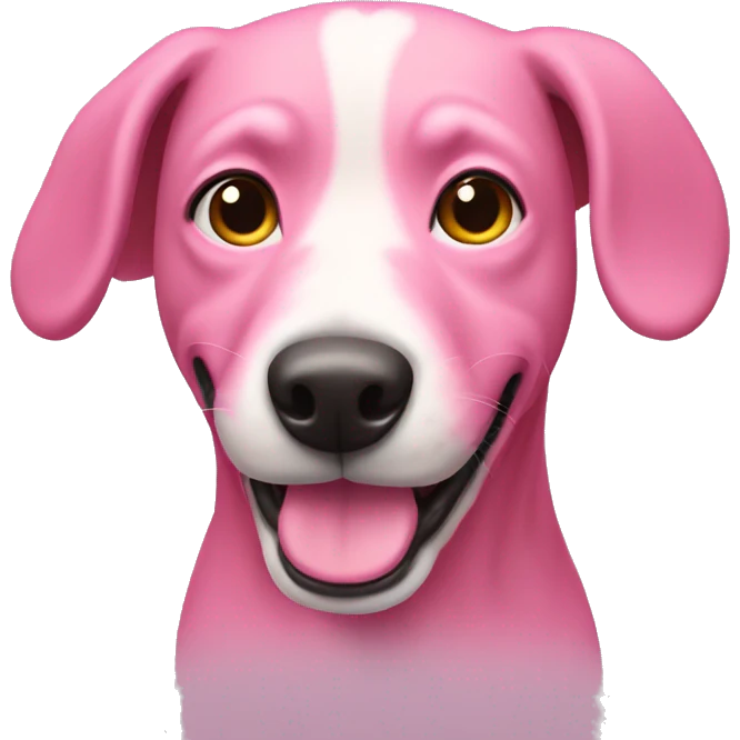 Pink dog emoji