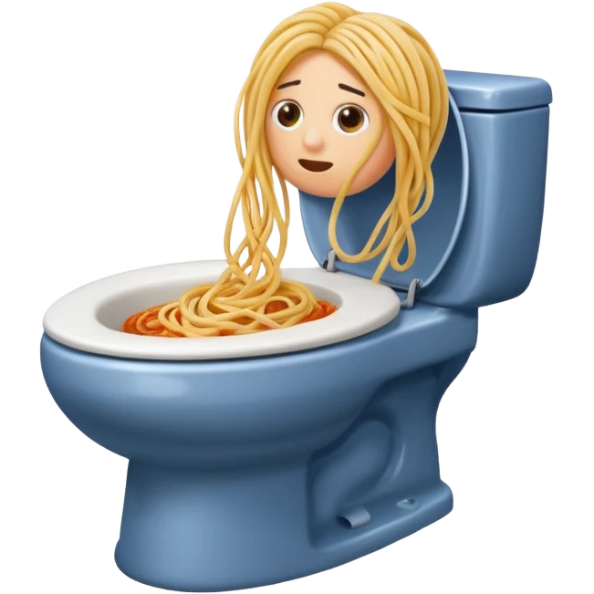 Spagetti and toilet emoji