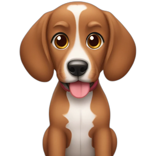 cachorro salsicha com bolinha emoji