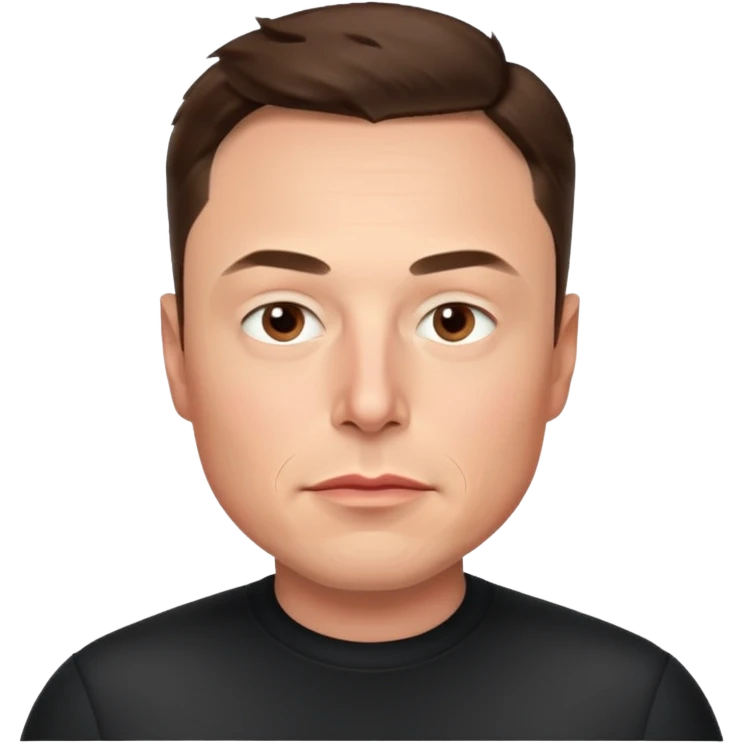 only the head no shoulders of elon musk  emoji