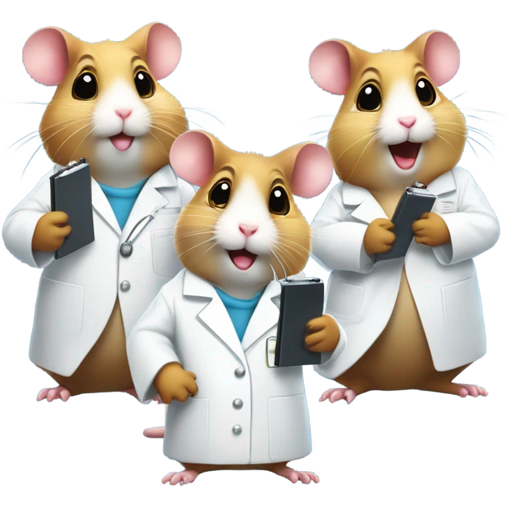 4 crazy hamster scientists emoji