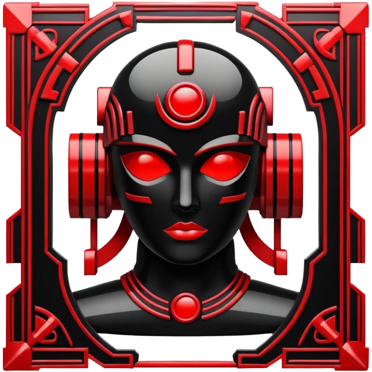  Black And Red Cyber Aesthetic Deco emoji