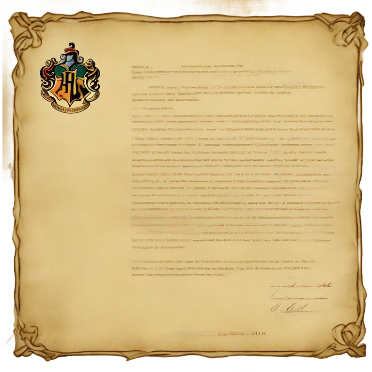 realistic letter from hogwarts emoji