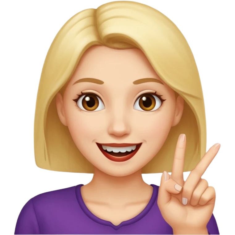 woman with a finger between her teeth smiling mischeviously emoji