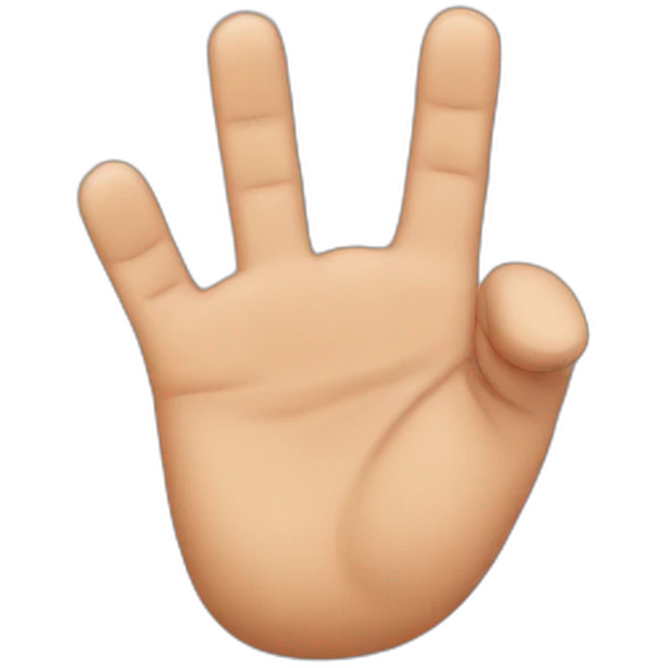 three finger emoji