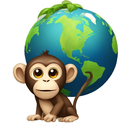 monkey+earth emoji