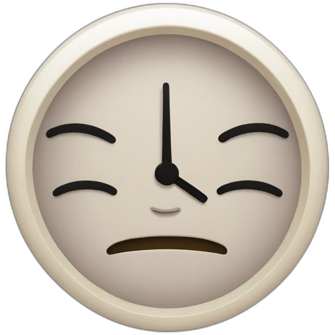 sleep face over tiny clock emoji