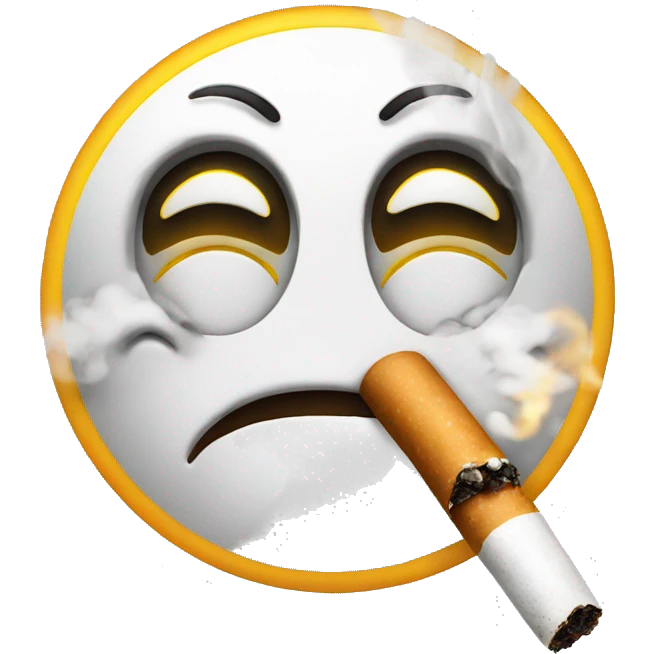 Smoking smiley face  emoji