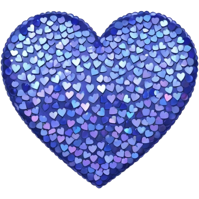 periwinkle sequins heart emoji