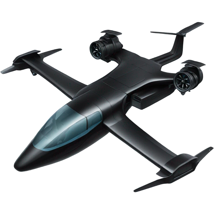 Big black evtol aircraft  emoji