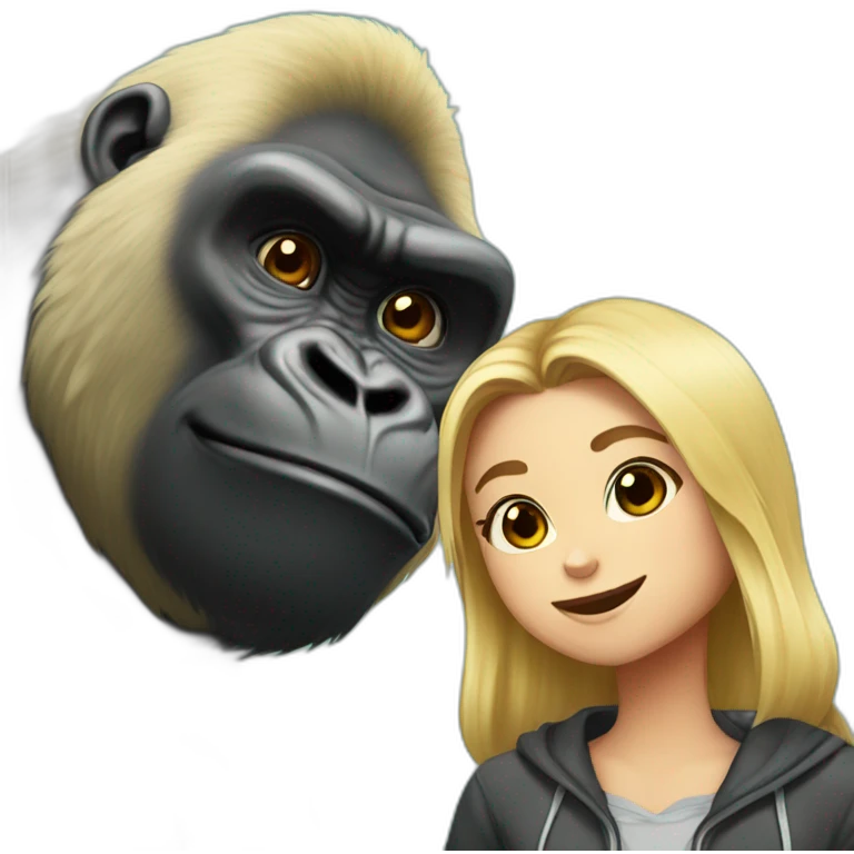 Buf Gorilla with a Blonde girl emoji